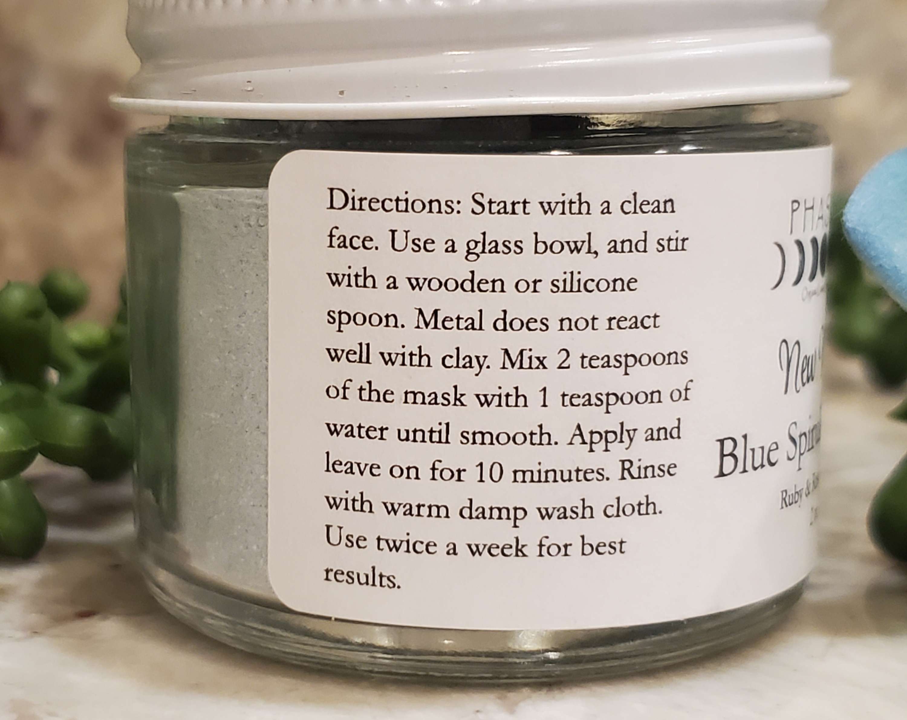 New Moon Blue Spirulina Mask, 2oz image 3