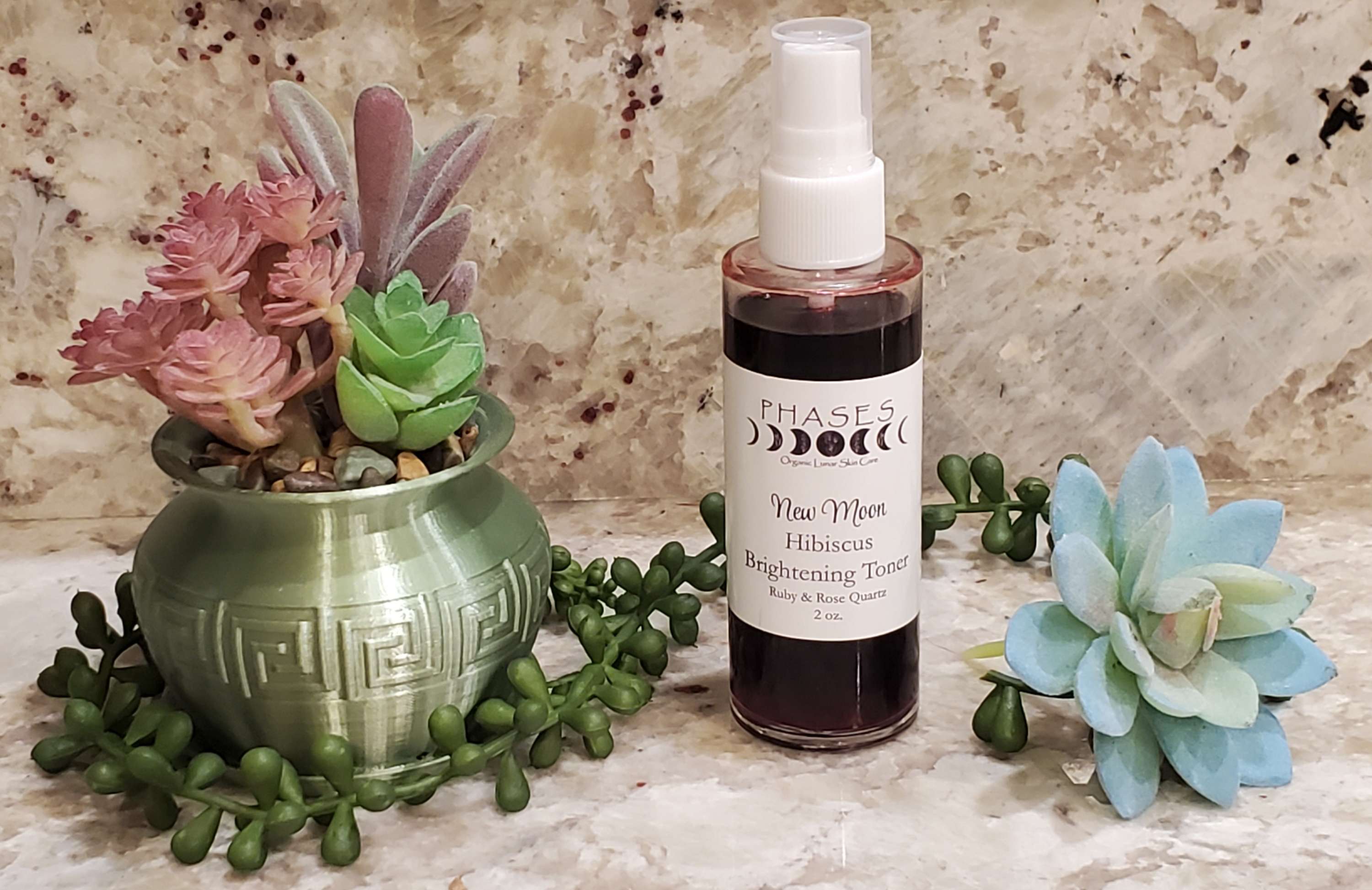 New Moon Hibiscus Brightening Toner, 2oz image 1