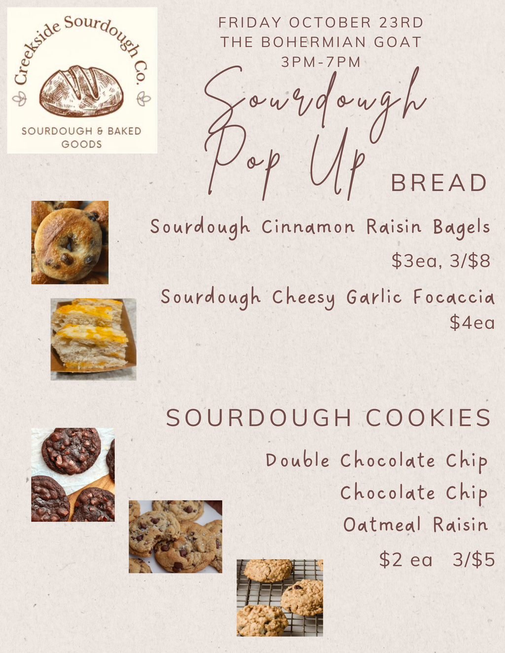 October 23, 2026 Sourdough Pop Up